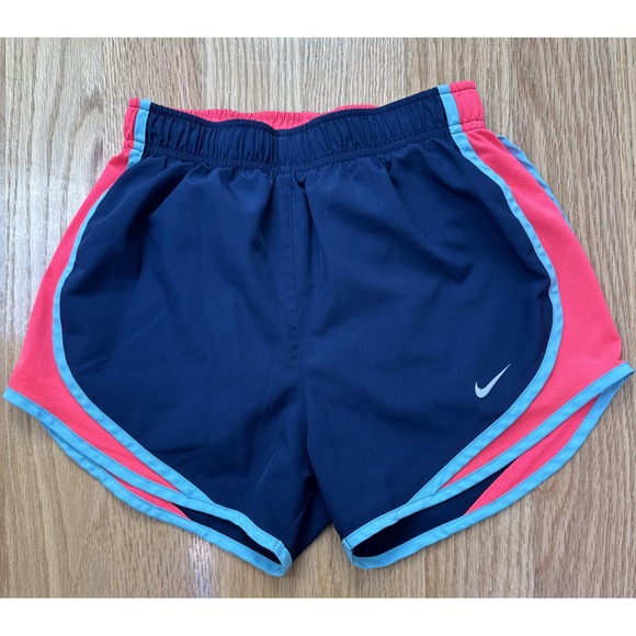 NIKE DRI-FIT RUN Girls Size XS NavyblueComfort Stretch Pull On Elastic Waist Tie - Picture 1 of 9